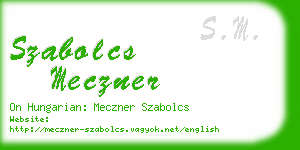 szabolcs meczner business card